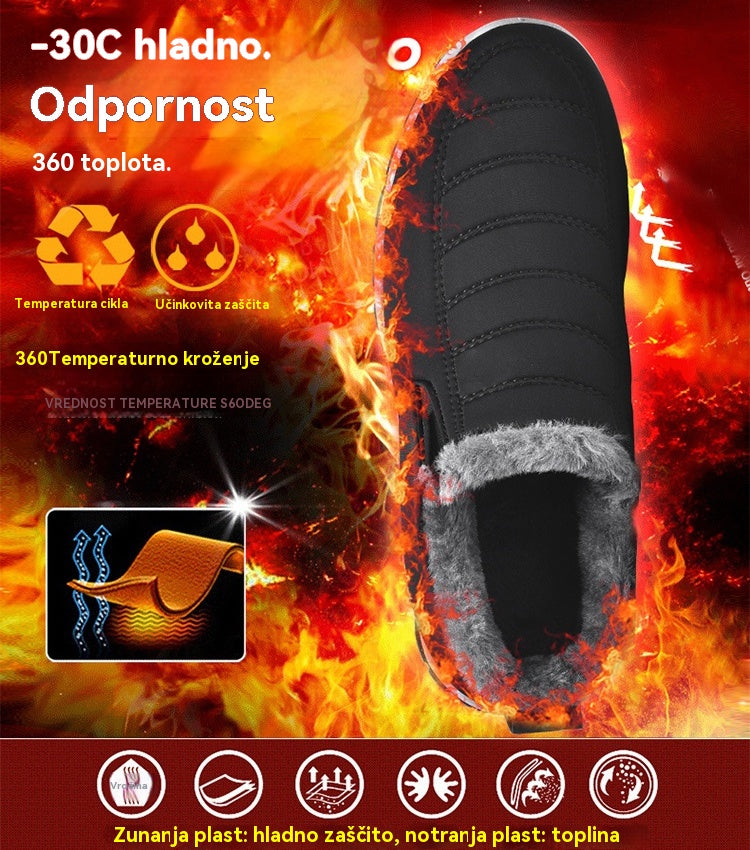 🔥【35-48】Unisex zimski škornji s podlogo iz semiša - topli, udobni in nedrseči, idealni za hladno vreme.