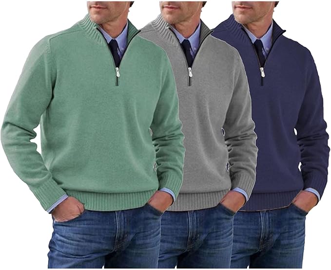 【L-5XL】Népszerű meleg pulóverek szabadalmi zárral az őszre és télre