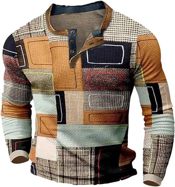 【S-4XL】Męska, jesienna, nowa, wygodna, długorękawa koszula z nadrukiem