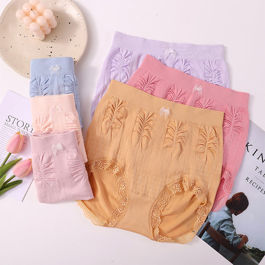 👩【7 kosov】【Kupi enega, drugega dobiš brezplačno】Antibakterijske elastične spodnje hlačke z visokim pasom za oblikovanje trebuha v velikih velikostih（60–100 kg）