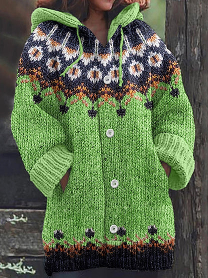 🎀Nowa, ciepła, dzianinowa kurtka damska w stylu retro na jesień i zimę 2025